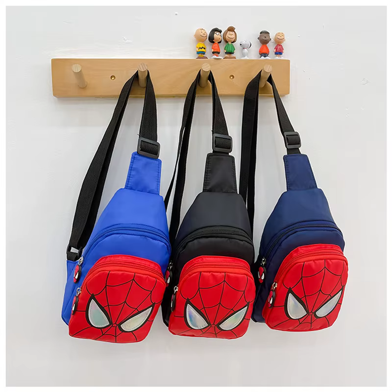 Sac de poitrine Spider-Man super cool, sac à bandoulière de dessin animé, sac décontracté tendance, sac de voyage, sac messager, cadeau d'anniversaire