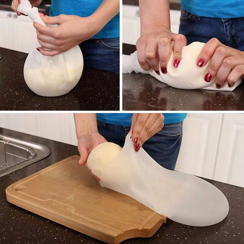 Sac de pétrissage de pâte en Silicone de qualité alimentaire, sac de pâte à pétrir en Silicone, sac de mélangeur de farine, mélangeur de pâte polyvalent pour pain, pâtisserie, Pizza