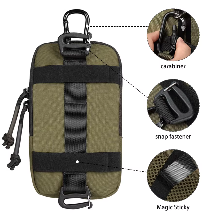 Sac de rangement pour téléphone portable avec boucle de montagne, idéal pour la randonnée en plein air, les trajets quotidiens et les voyages, utilisable comme sac banane portable
