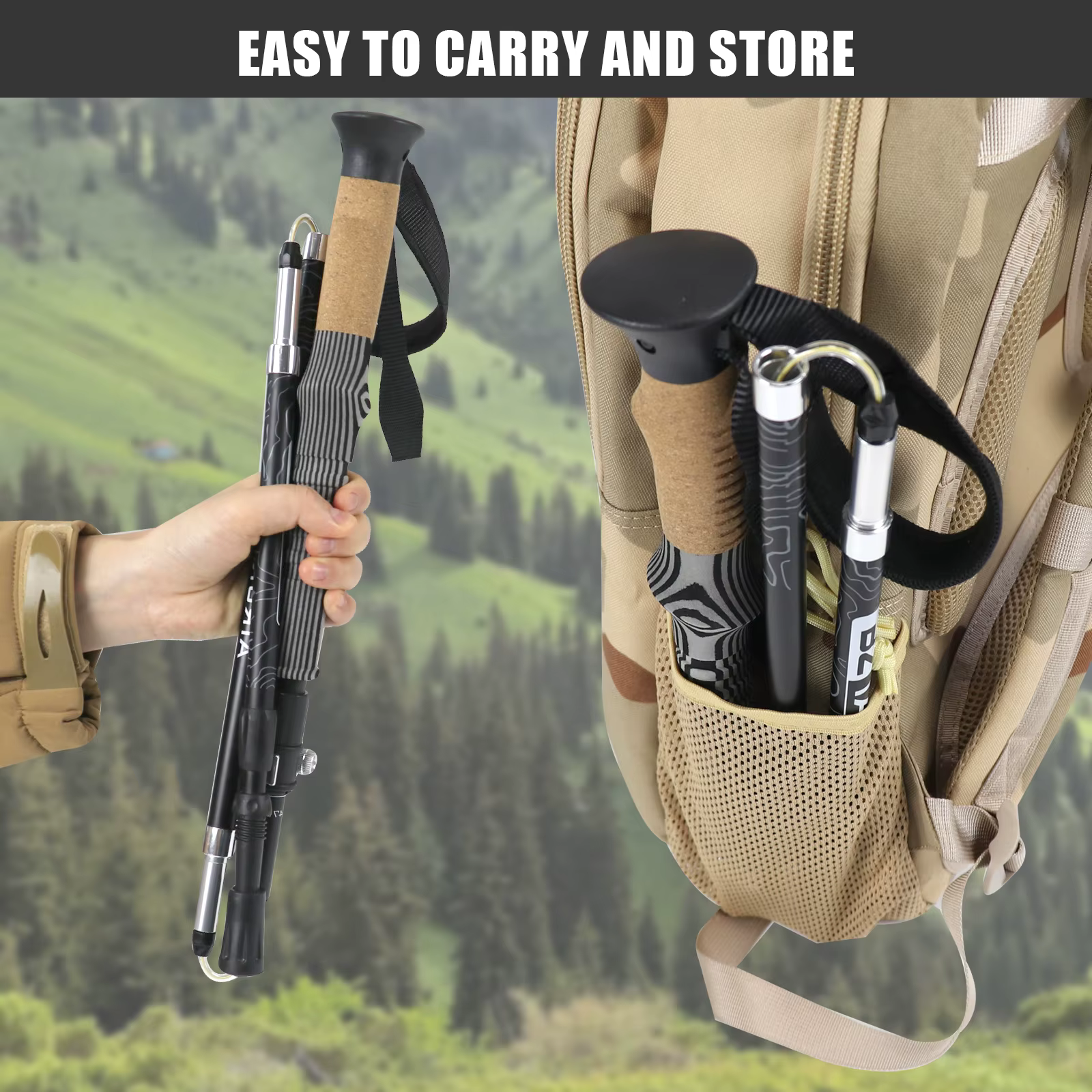 La nouvelle bâton de trekking pliable est portable
