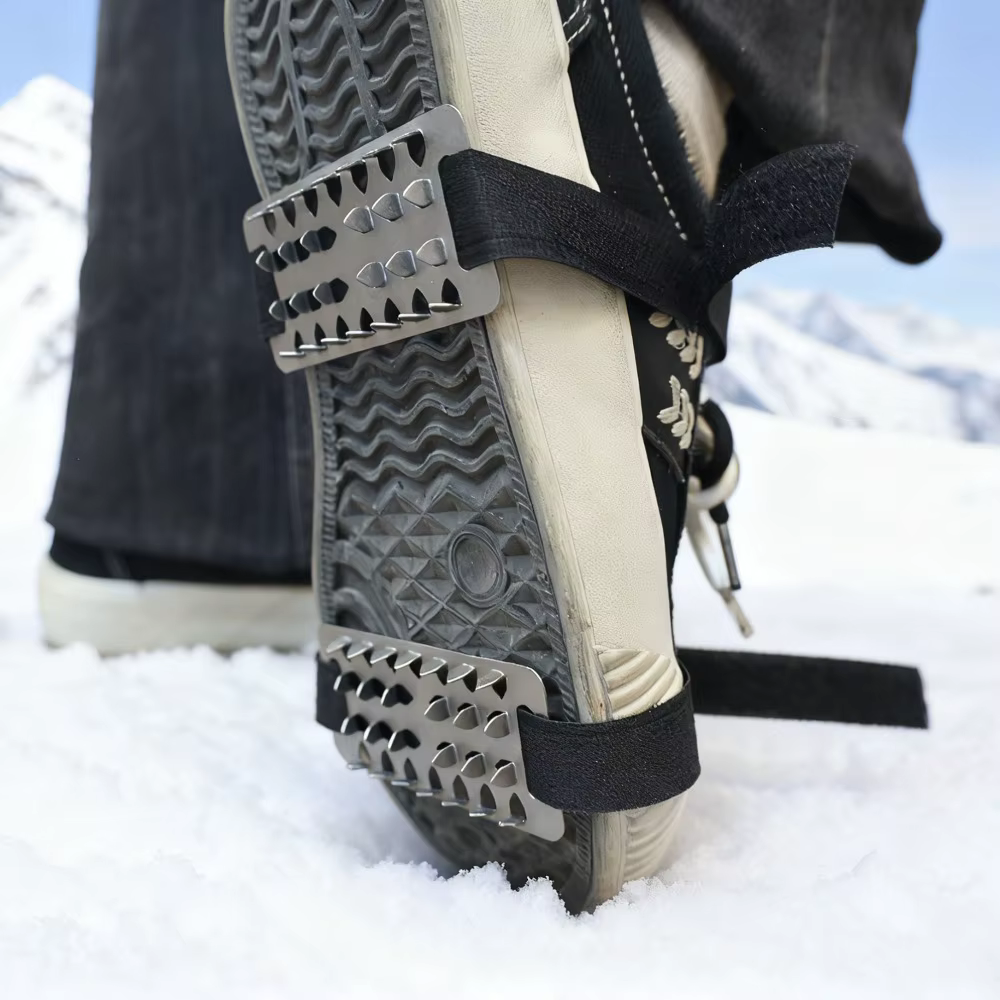 Crampons de neige et de glace en acier inoxydable