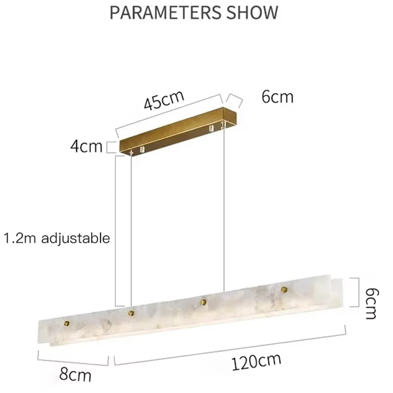 Plafonnier LED en marbre au design moderne et luxueux