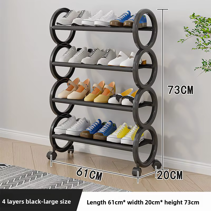 Meuble à chaussures étroit anti-poussière pour entrée et couloir, organisateur de rangement multi-niveaux simple pour la maison, vente en gros (1 pièce)