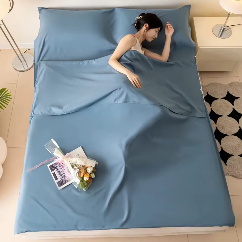 Drap de couchage léger en coton pour sac de couchage