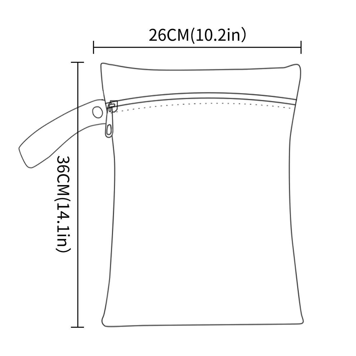 HappyFlute 3 pièces sac humide imperméable et réutilisable-solution pratique et durable pour ranger des articles humides