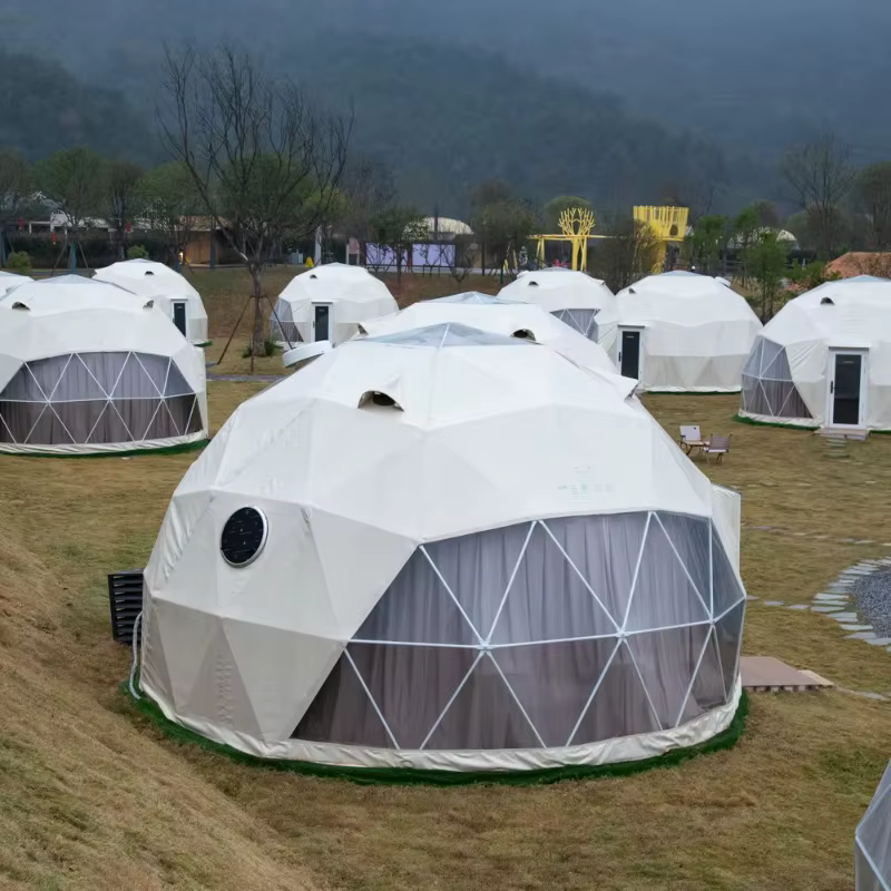 Dôme de glamping, tente dôme transparente