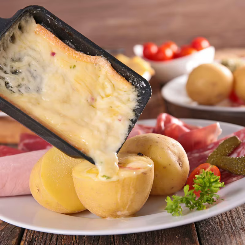AS94-poêles à Raclette antiadhésives, Mini Raclette carrée, Compatible avec la Machine à Raclette Tefal, conception ergonomique et facile à nettoyer