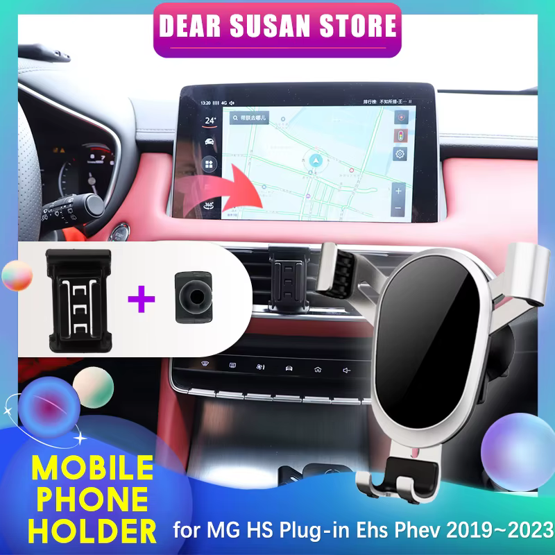 Support de téléphone portable de voiture pour MG HS AS23 mhs, Plug-in Ehs Phev 2019 ~ 2023,2020 2021 2022 Clip de ventilation GPS, Support de plateau, accessoires iPhone