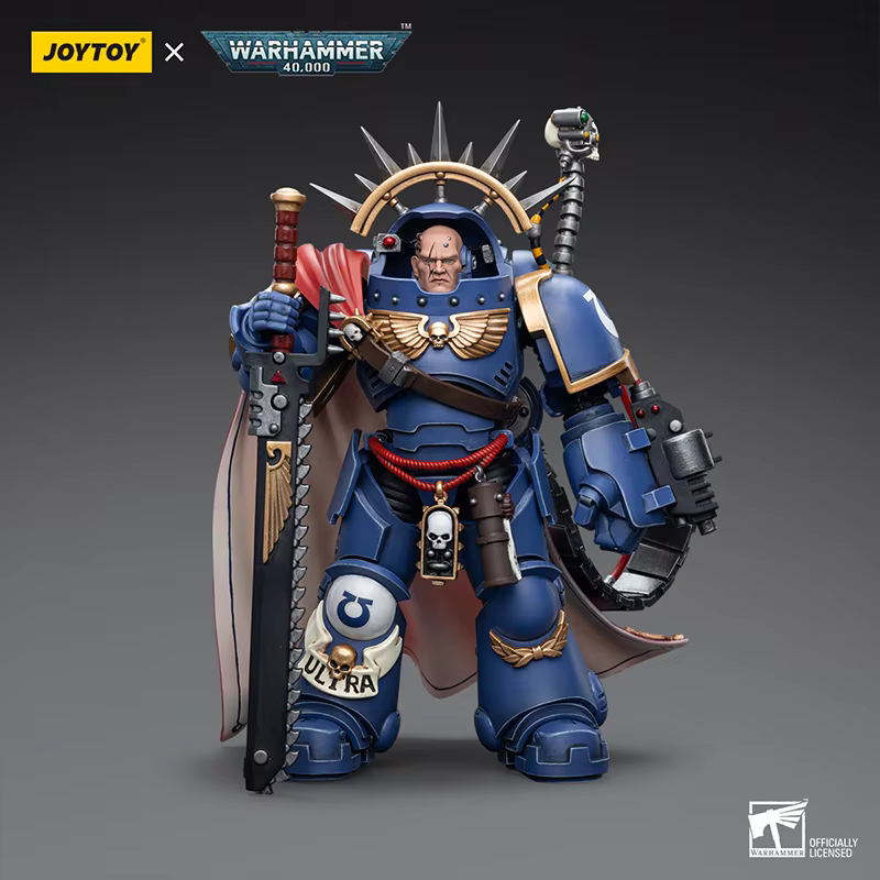【Accessoires】Figurine d'action JOYTOY Warhammer 40K 1/18, modèle de jouet du capitaine des Ultramarines en armure Gravis, 3,75 pouces