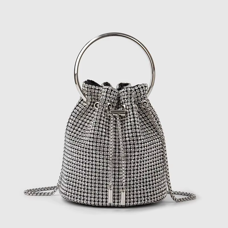 Sac Seau Diamant pour Femme – Sacs à Bandoulière Bling-Bling en Strass, Sac Fourre-Tout Tendance, Sac à Main de Luxe, Sac Bandoulière