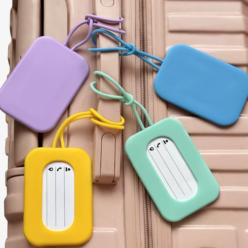 Étiquettes de bagage de voyage en silicone