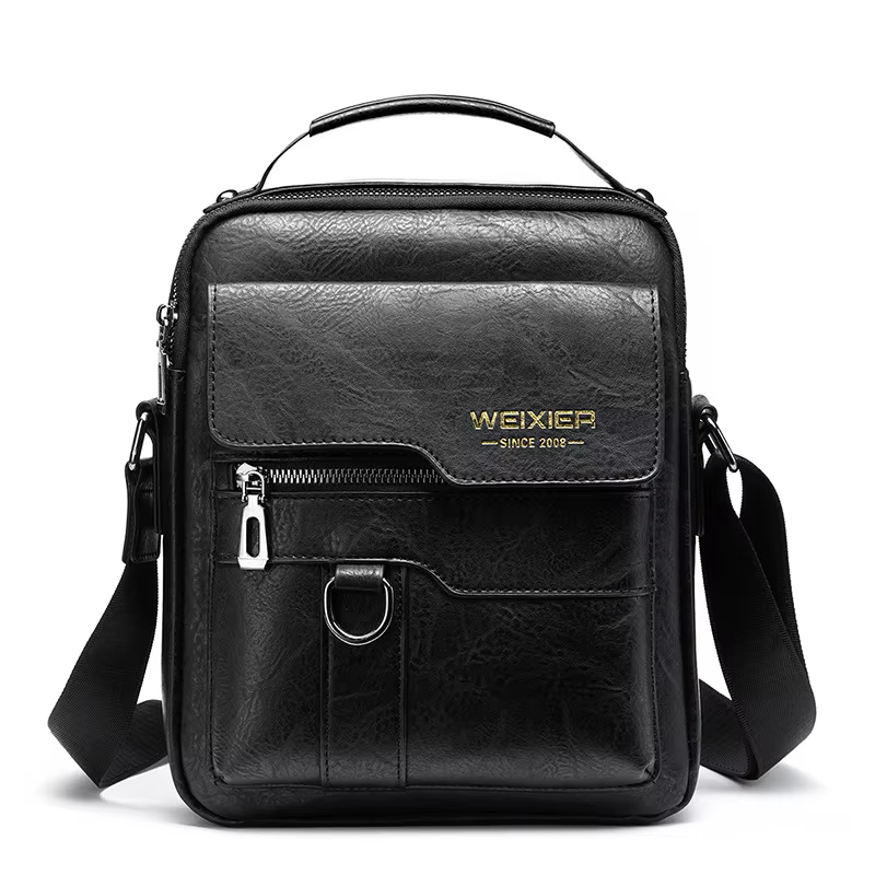 Sac à bandoulière de marque pour hommes, pour ipad 9.7 pouces, sacs à rabat en cuir PU pour hommes, sacoche d'affaires solide, sac de voyage