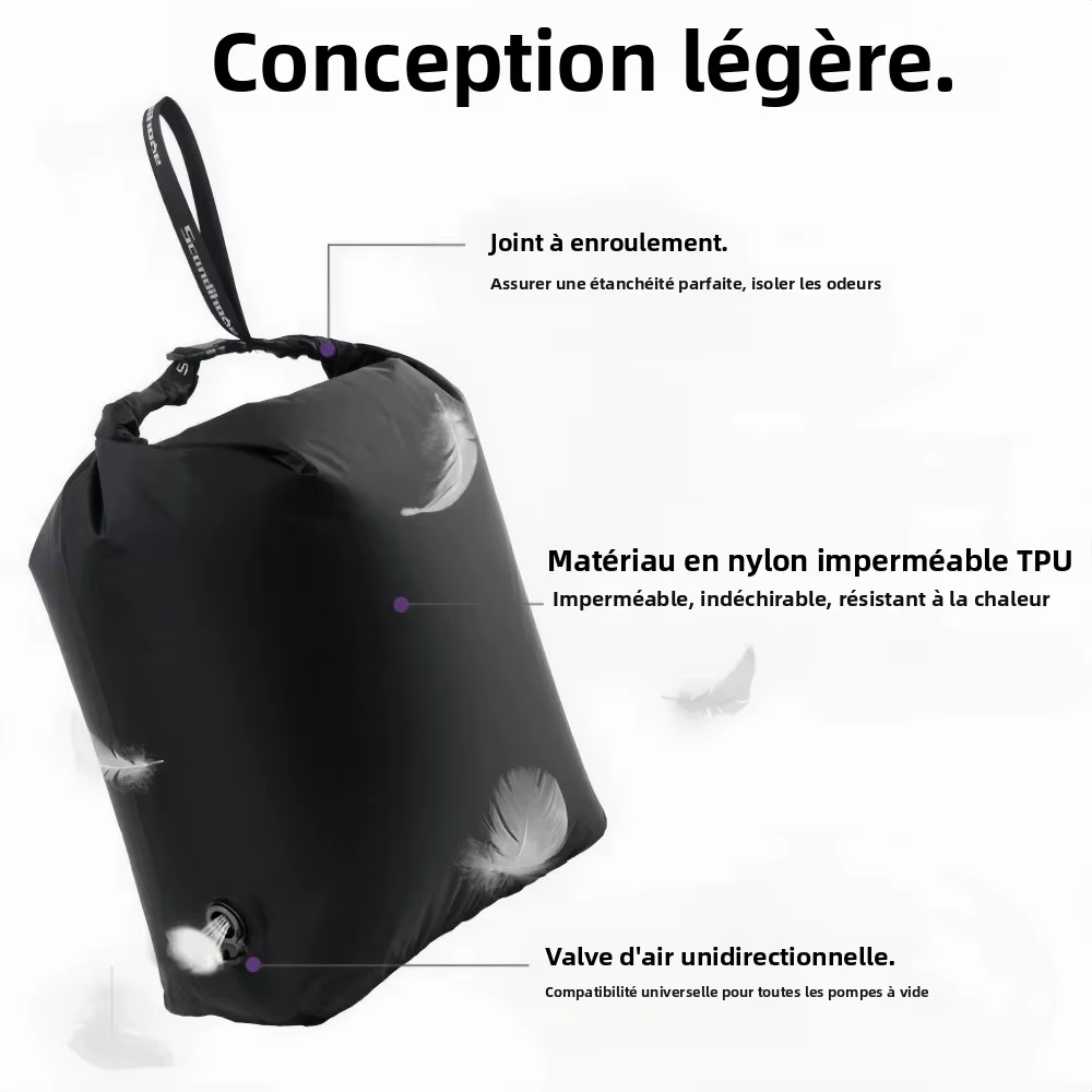 Sac de compression sous vide pour voyage