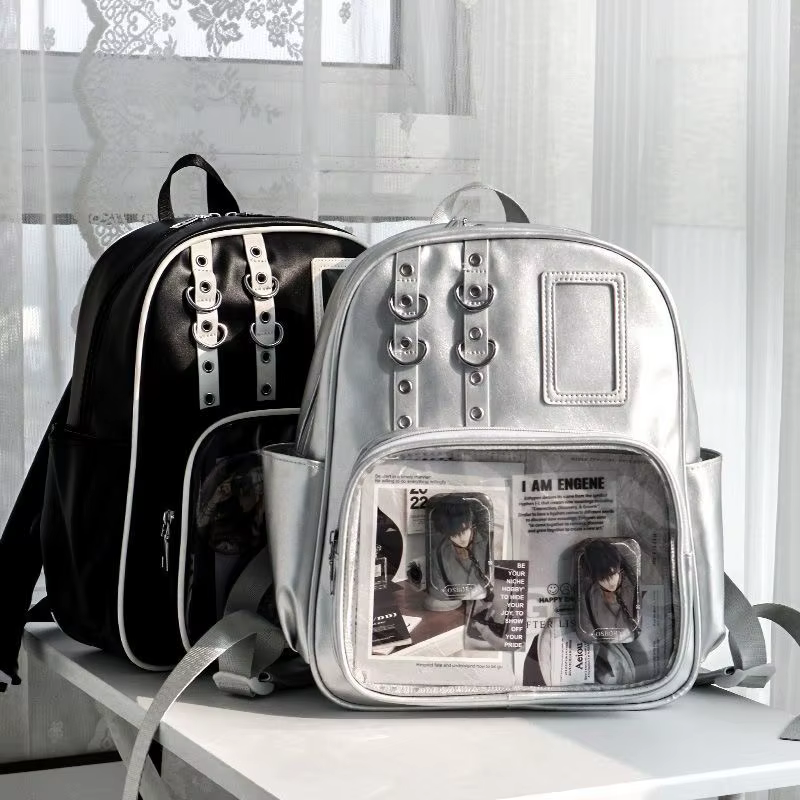 Sac à dos mini Y2K mignon pour femme, sac Ita Kawaii, sac à dos transparent pour fille, sac à dos DIY, sac à dos Lolita, style preppy, sacs d'école