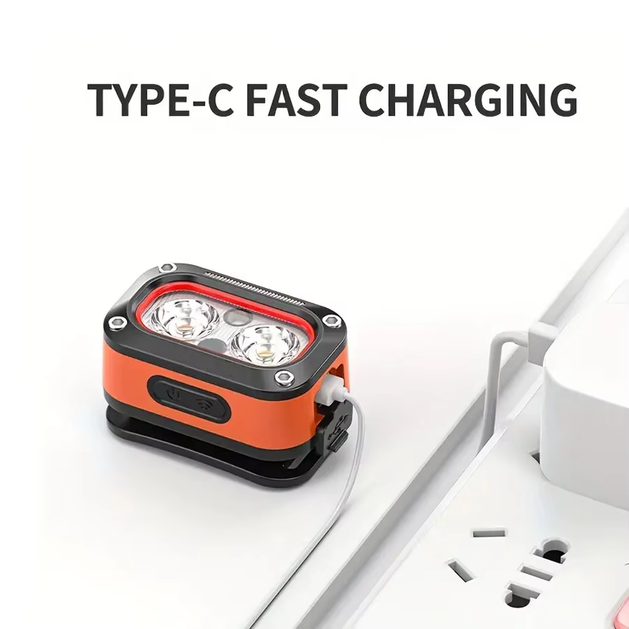 Lampe frontale LED, phare de travail à capteur de mouvement rechargeable avec écran