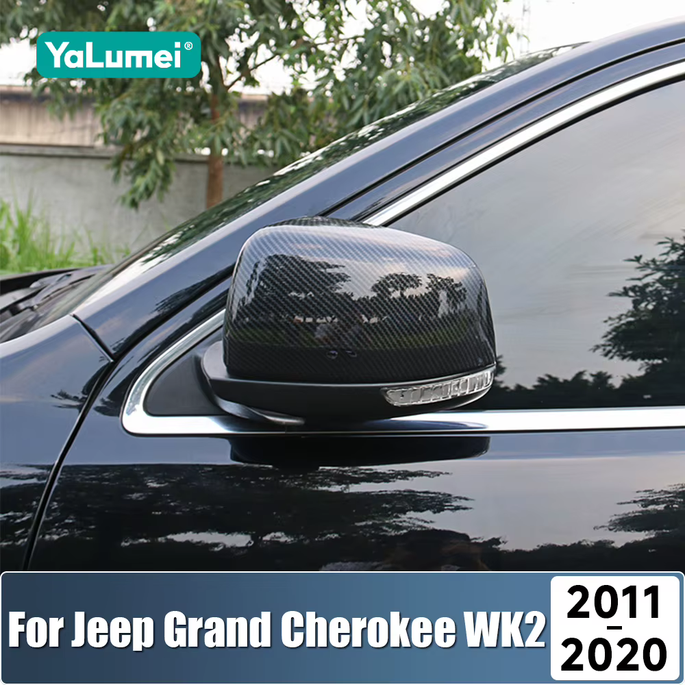 Accessoires de garniture de rétroviseur latéral de voiture Pour Jeep Grand Cherokee WK2 2011 2012 2013 2014 2015 2016 2017 2018 2019 2020