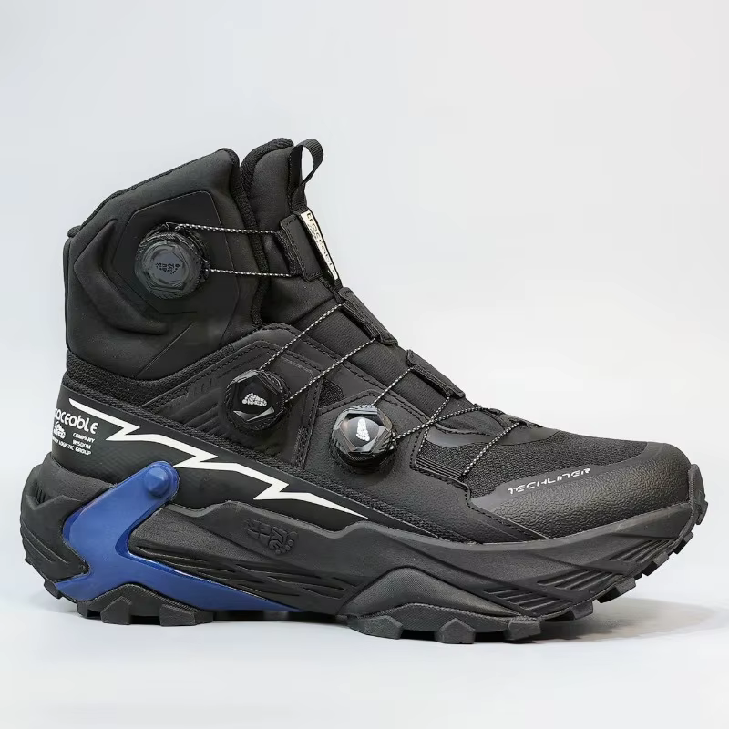 Bottes de montagne mi-montantes de marque originale, à laçage rapide, pour la randonnée en extérieur, unisexe, printemps/automne, chaussures de trekking