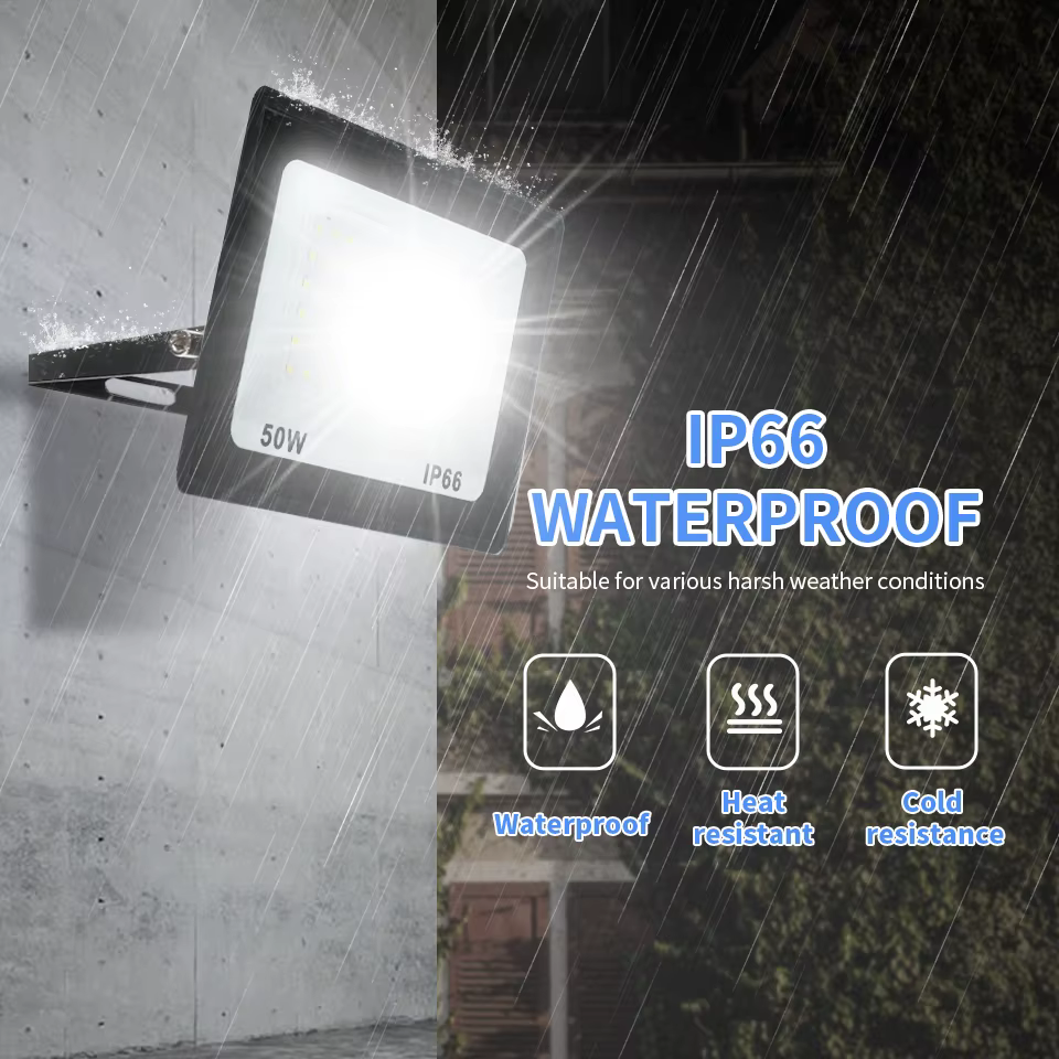Éclairage LED 10W 20W 30W 50W 100W projecteur 220V étanche IP66 mur extérieur jardin projecteur réflecteur Foco lampe