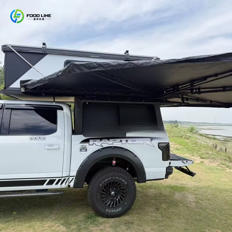 Tente de toit rétractable personnalisée haute résistance à coque rigide pour pick-up Ford en aluminium