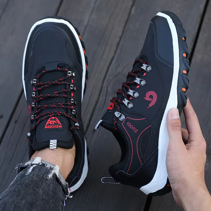 Bottes de randonnée baskets noires pour hommes chaussures d'alpinisme imperméables et durables