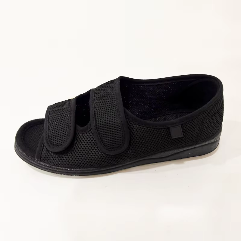 Chaussures élargies pour diabète pour personnes âgées Chaussures de taille réglable avec déformation du pouce valgus après graisse et gonflement des pieds