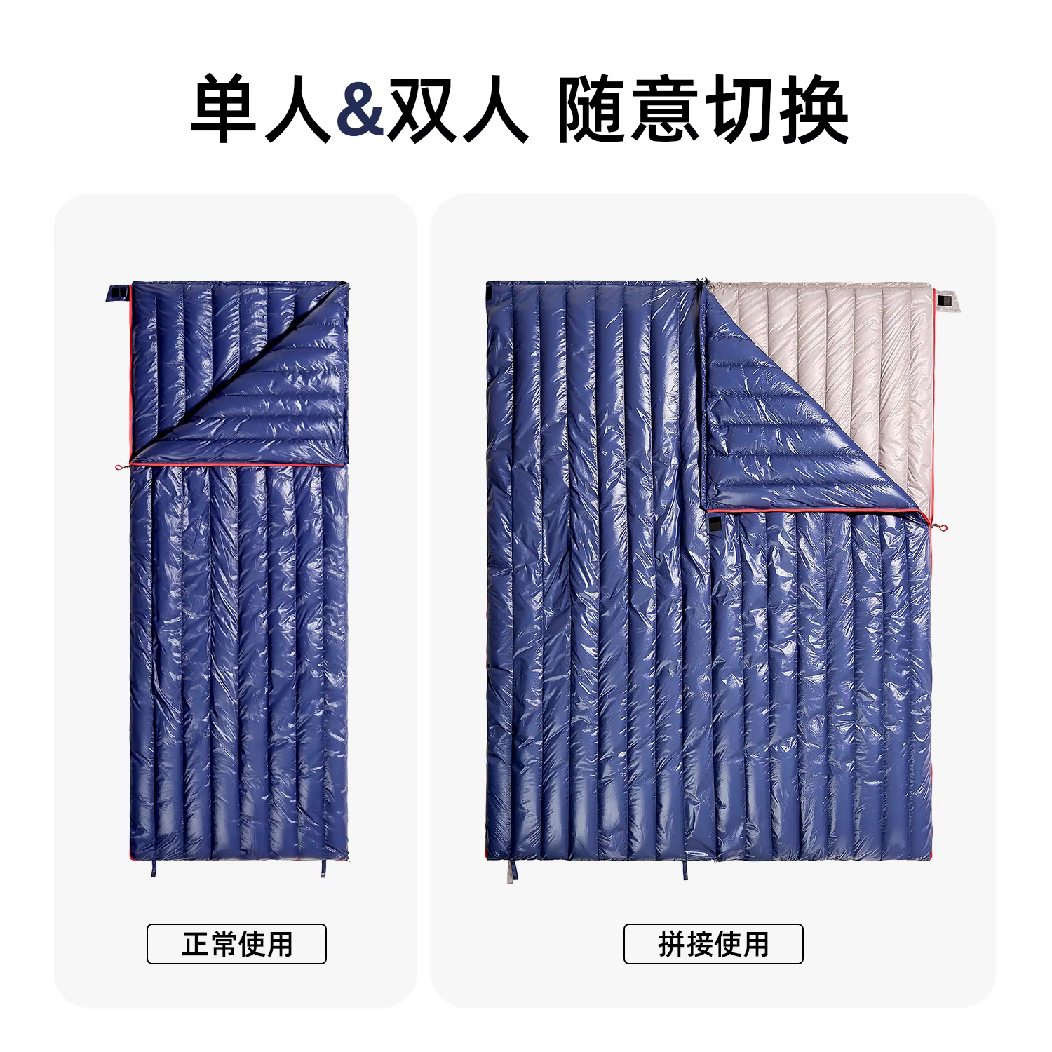 Sac de couchage en duvet ultra léger unisexe pour le camping