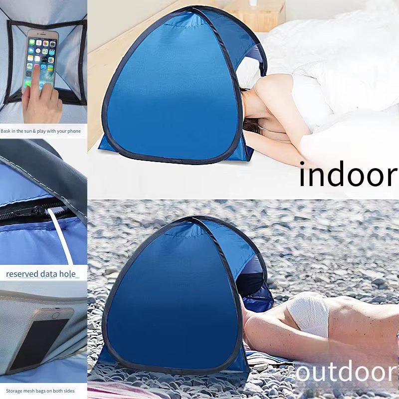 Tente de plage 2 secondes automatique instantanée pop-up abri solaire portable protection UV