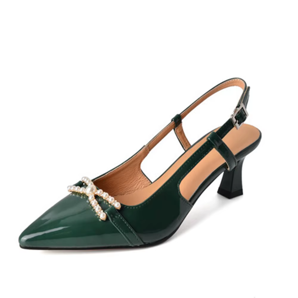 Gladiateur femmes sandales en cuir véritable célébrité d'internet rose talon haut élégant pointu fête bureau mode pompes chaussures HG131