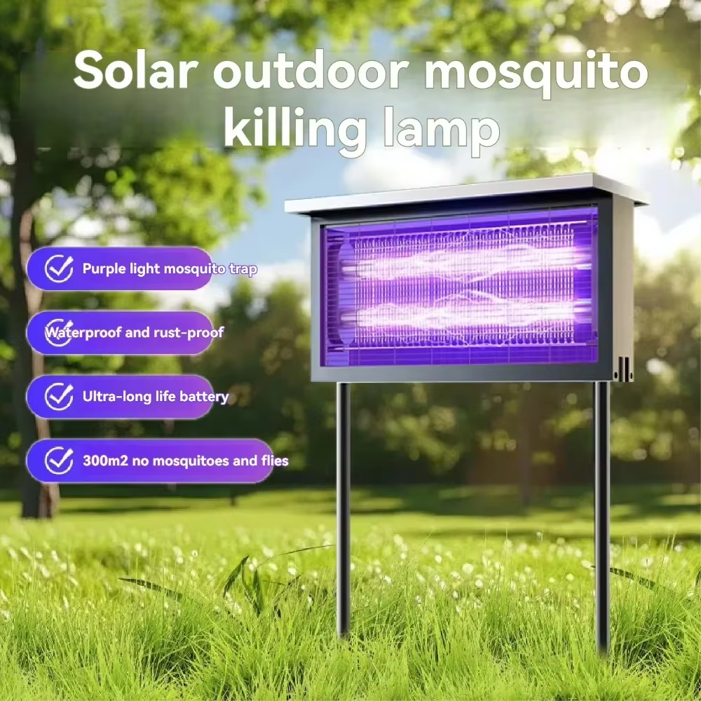 JOYINLED lampe solaire anti-moustique IP65 lumière extérieure étanche avec Attraction UV