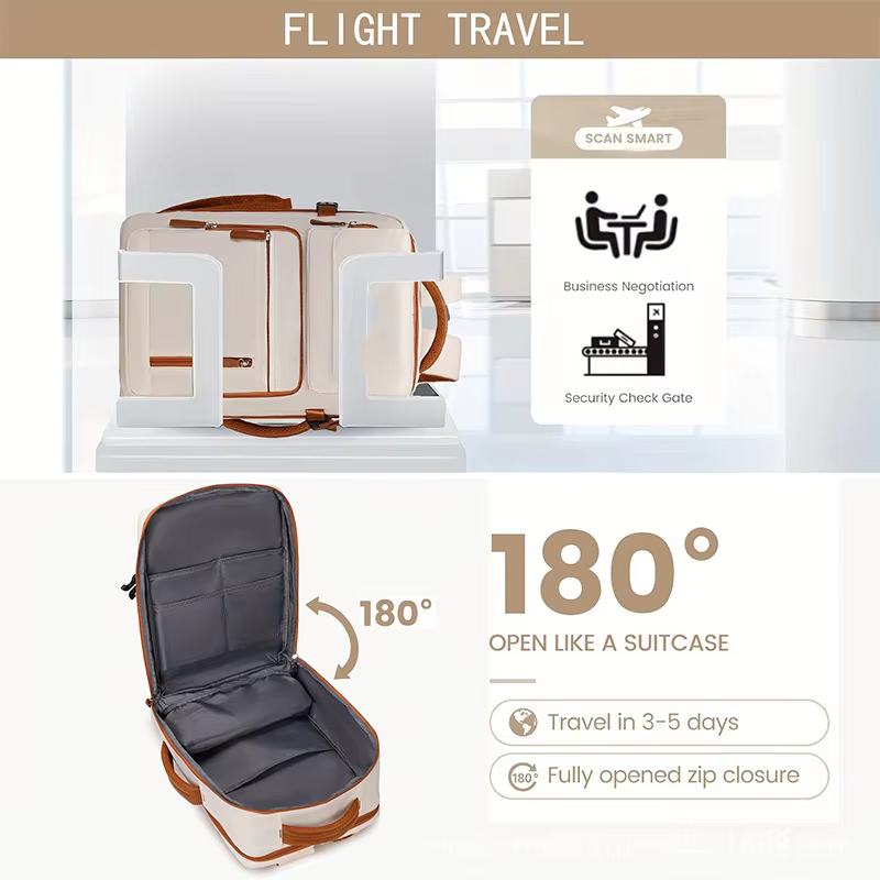 Sac à dos de voyage pour femme avec compartiment à chaussures adapté pour ordinateur portable de 15,6 pouces, sac à dos à bandoulière réglable