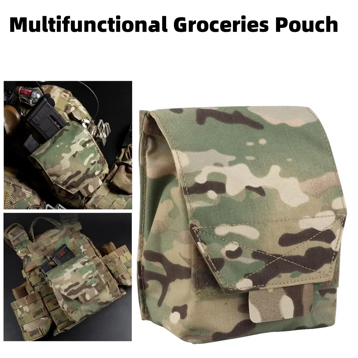Pochette magnétique multifonction Style SS, pochette pour magazines à usage général, Multicam 500D en Nylon pour accessoires de porte-plaques