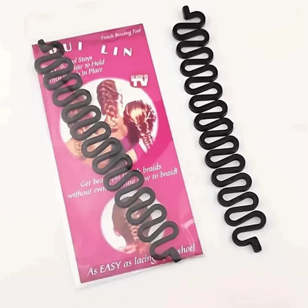 Kit d'accessoires de coiffure magique : Outil de tressage en forme d'arête de poisson pour tresses DIY, idéal pour des queues de cheval élégantes – Parfait pour les passionnées de beauté