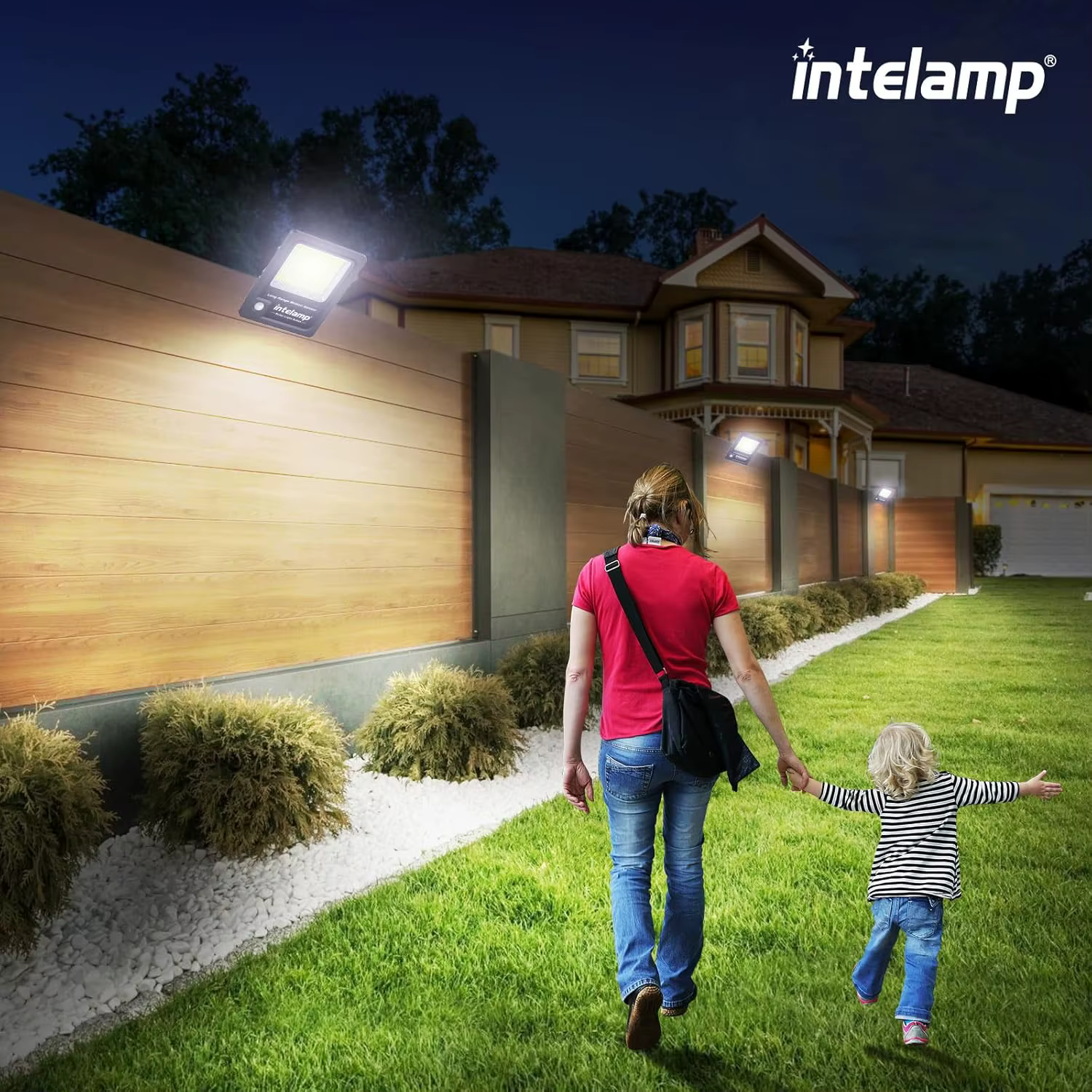 Lampe solaire extérieure intelamp 12000mah 3000LM