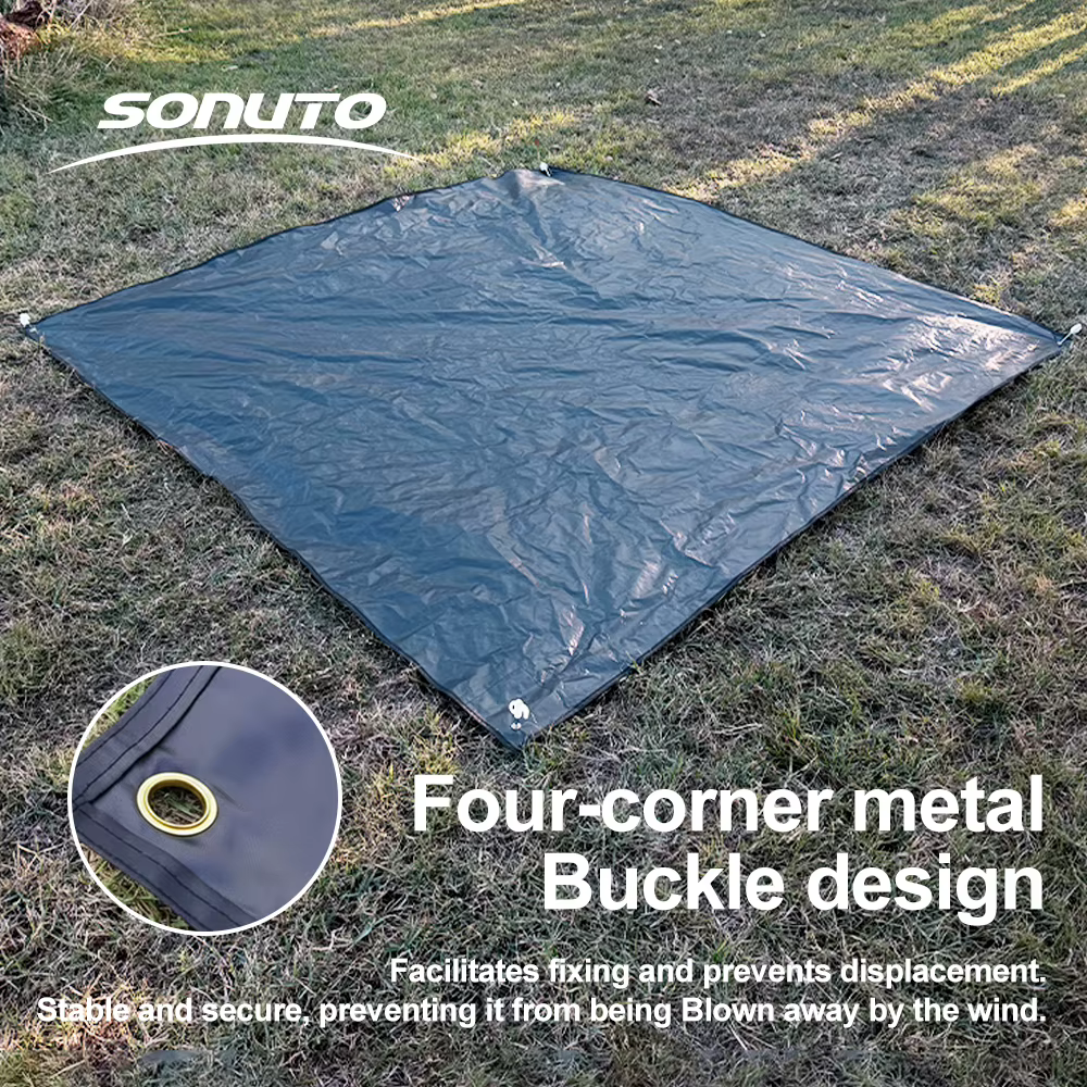 Tapis de sol robuste Sonuto pour tente - Bâche imperméable durable pour protection supplémentaire