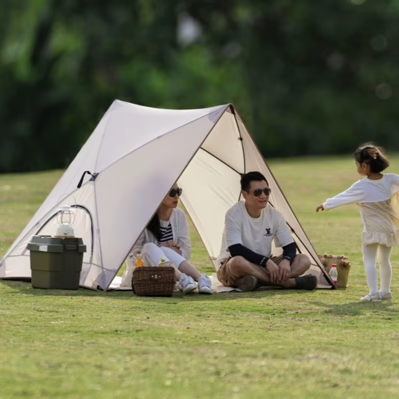 Triangle ouverture automatique rapide tente Portable léger parc pique-nique parasol tente de Camping en plein air plage équipement de Camping