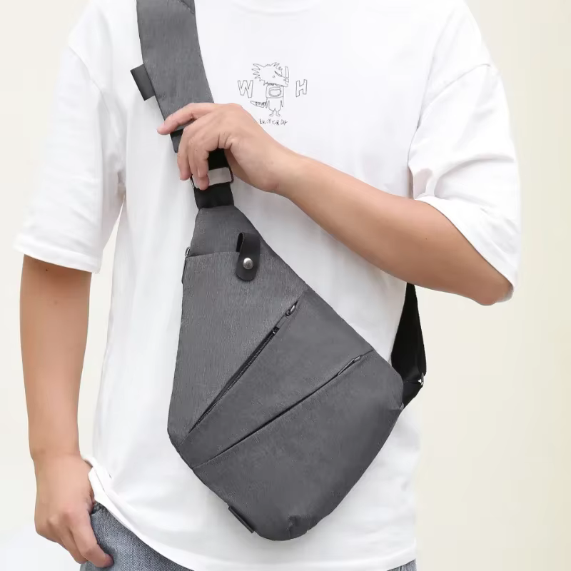 Sac Fino de voyage antivol pour hommes, sac initié antivol, sangle de sécurité antivol, stockage numérique, sacs de poitrine, marque