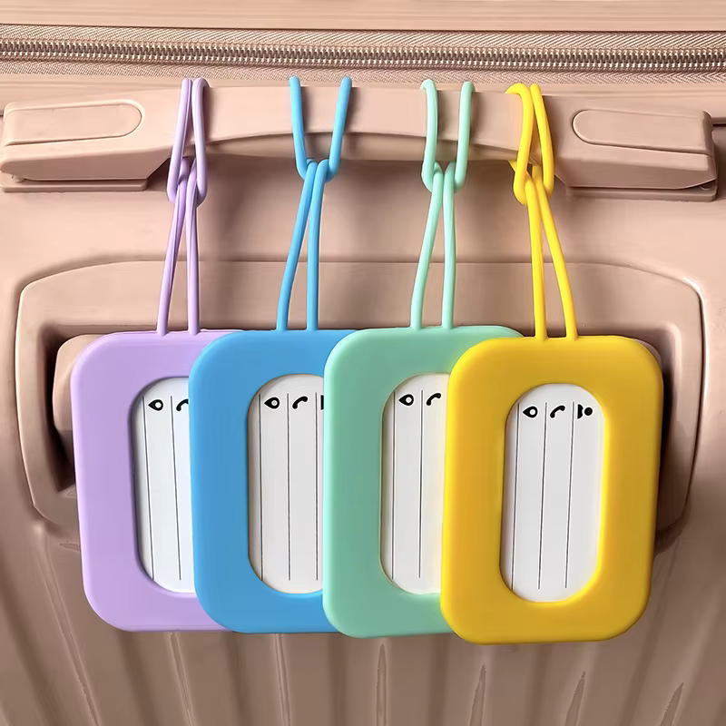 Étiquettes de bagage de voyage en silicone
