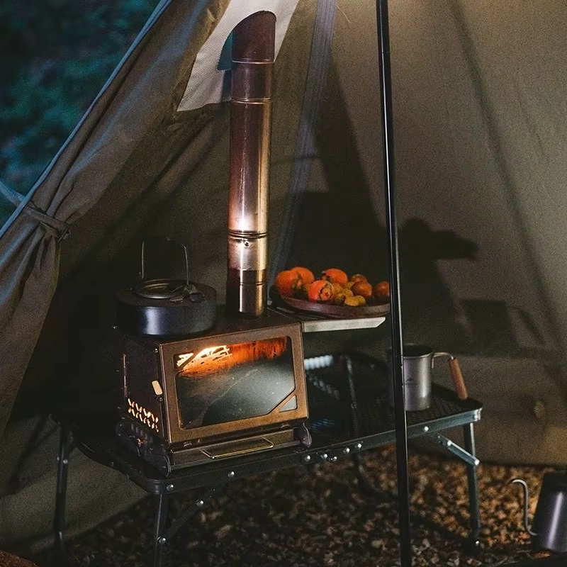 Naturehike poêle à bois Portable pliable en acier inoxydable