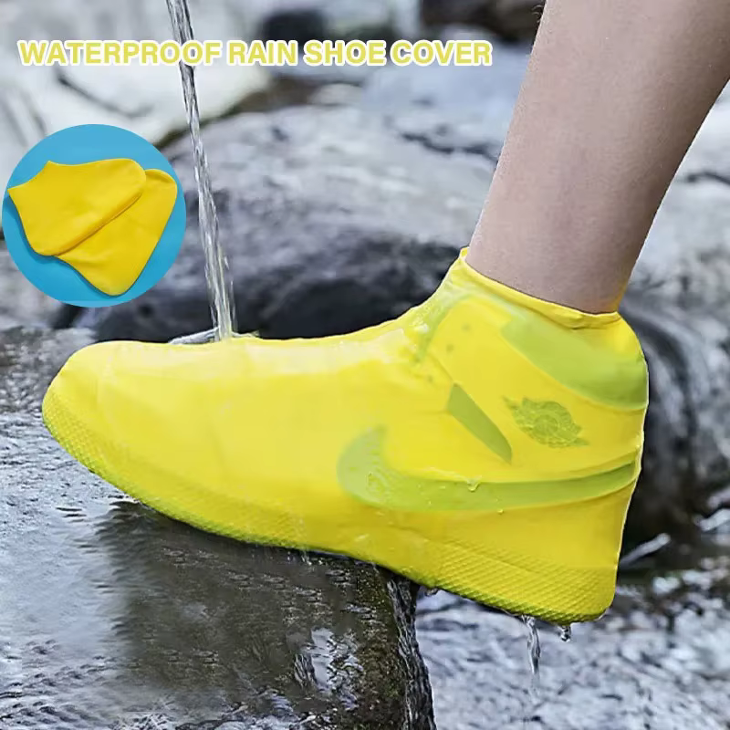 Couvre-chaussures imperméable 1 paire de couvre-bottes de pluie en caoutchouc extérieur