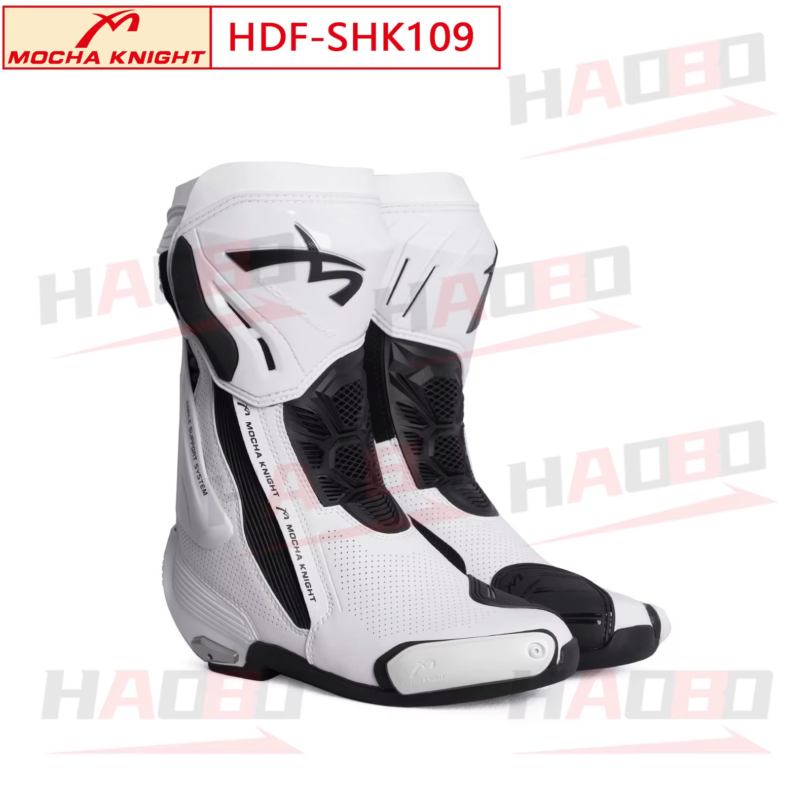 Bottes de course pour moto MOCHA SH109, perforées, respirantes, professionnelles, pour motocross, bottes de moto Knight, certifiées CE