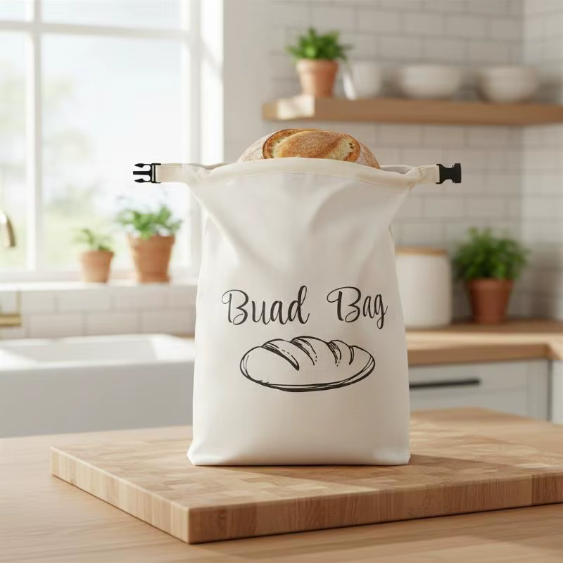 Sac à pain en cire d'abeille avec boucle à pression, pochette de conservation de la pâte, sacs de rangement réutilisables pour la boulangerie, pour la cuisine, le congélateur, la salle à manger