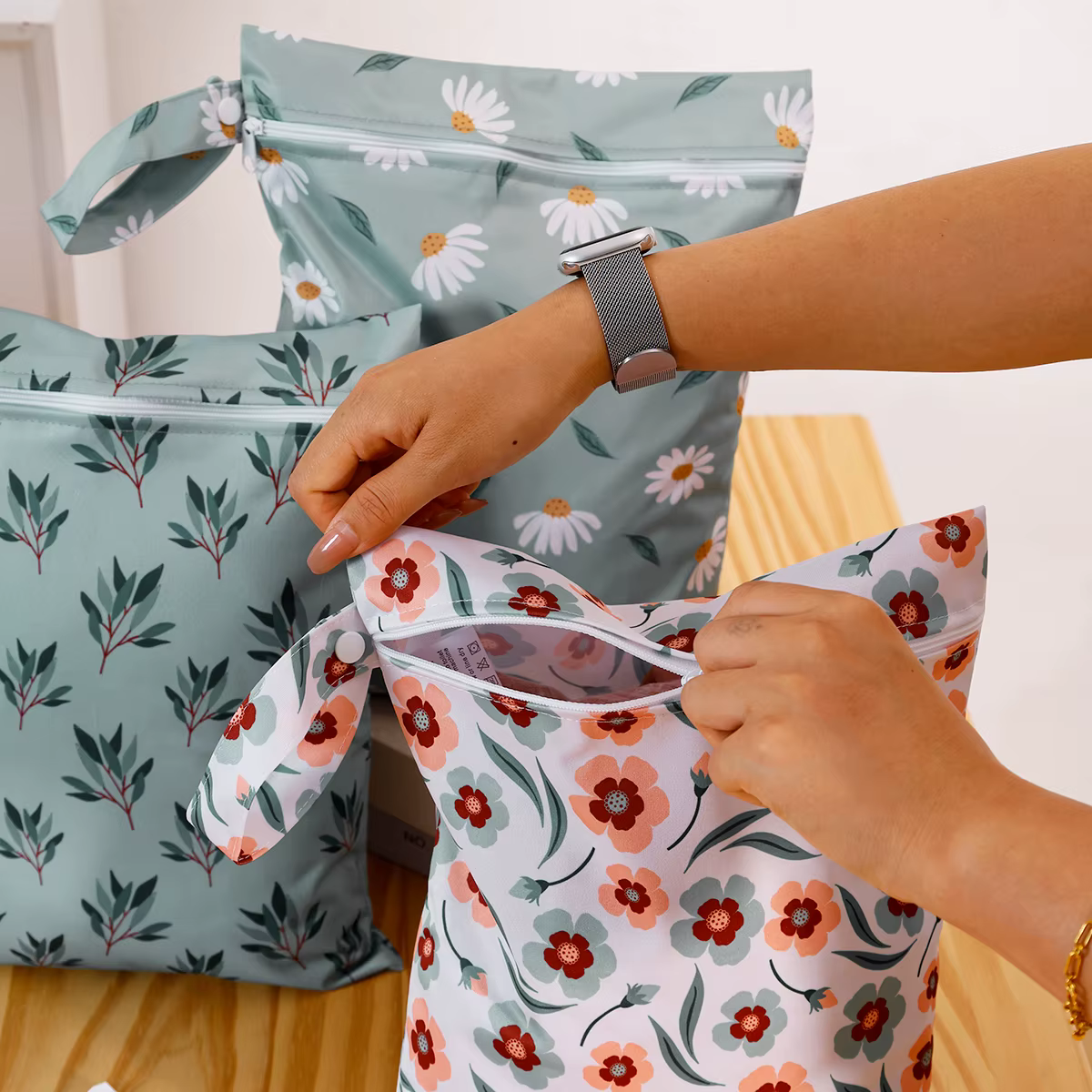 HappyFlute 3 pièces sac humide imperméable et réutilisable-solution pratique et durable pour ranger des articles humides