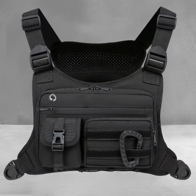 Sac de poitrine tactique d'extérieur unisexe pour la course à pied