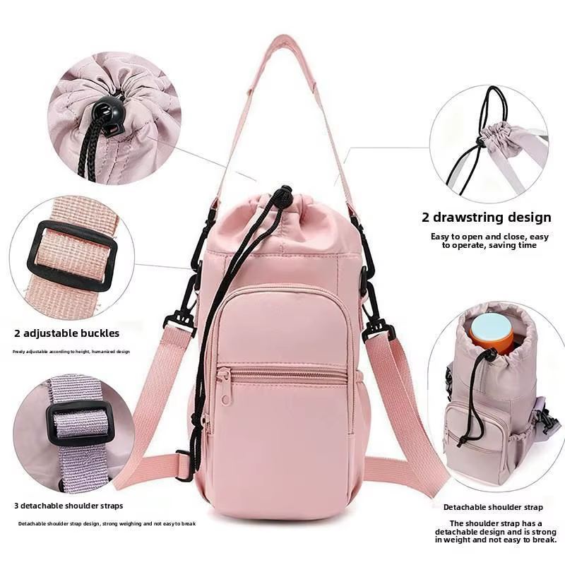 Sac bandoulière porte-bouteille avec sangle pour bouteilles isothermes de 32 oz et 40 oz, support de transport croisé pour bouteilles et accessoires