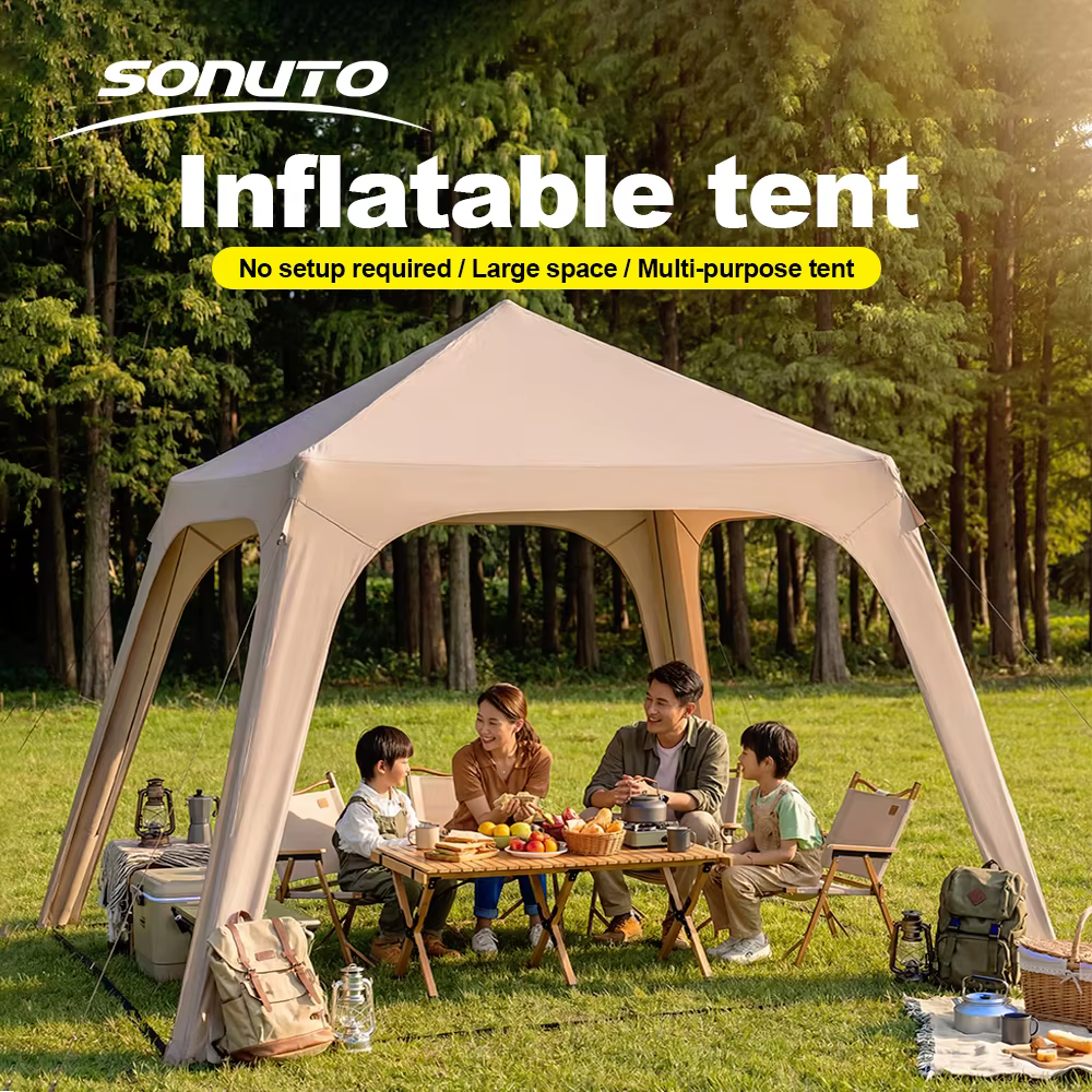 Tente gonflable de luxe Sonuto 3x3m pour glamping