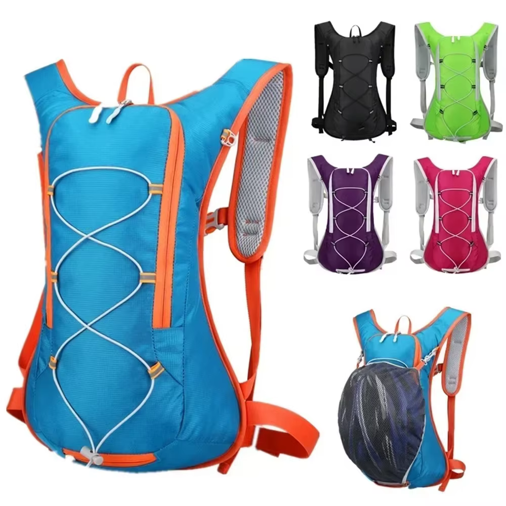 Nouveau 12L Sport de plein air vélo cyclisme course randonnée hydratation sac d'eau stockage casque Pack étanche ultraléger vessie sac à dos