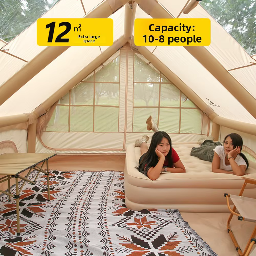 Grande tente de camping gonflable pour 4 à 8 personnes