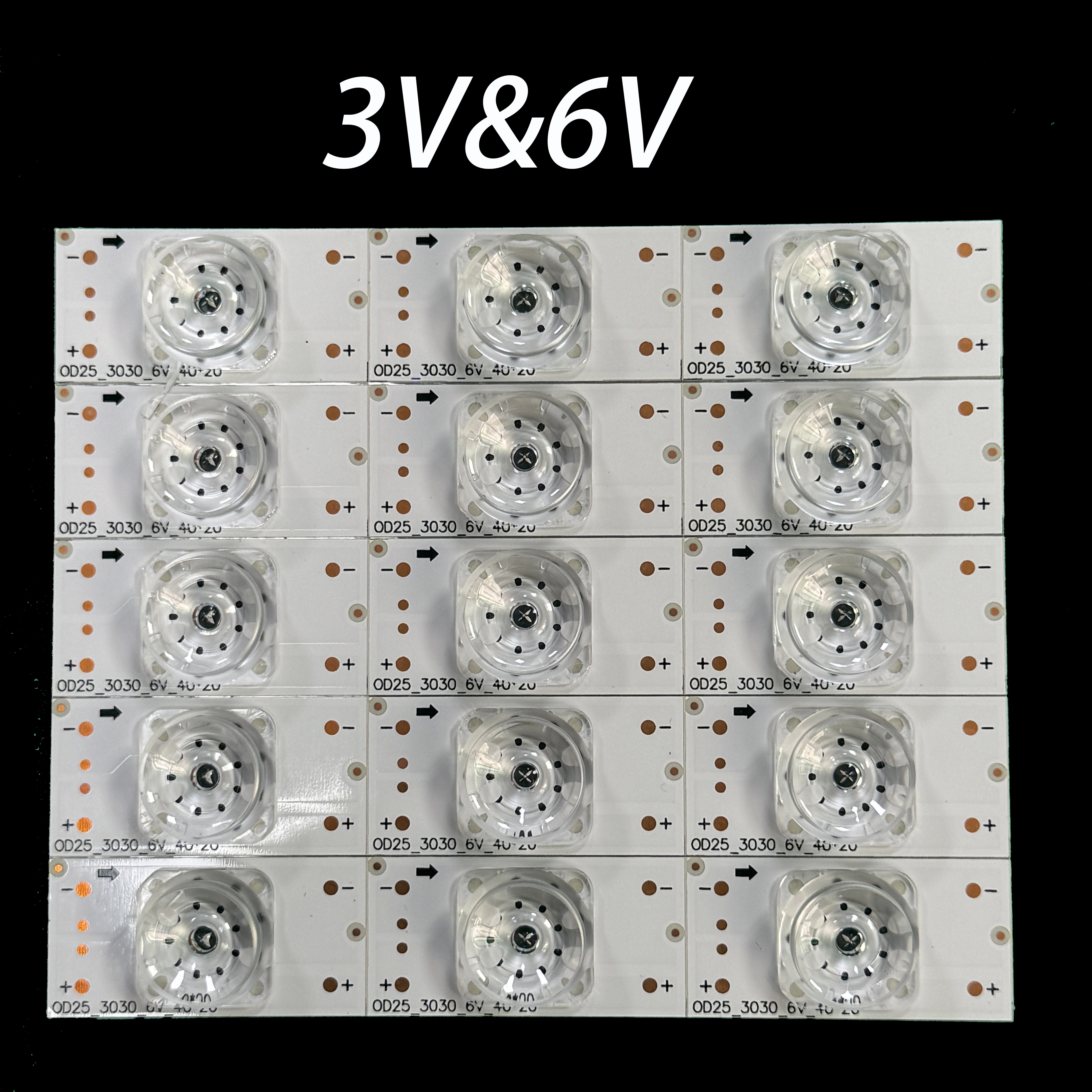Accessoires de bande de rétro-éclairage LED pour perles de lampe SMD 3V 6V avec filtre de lentille optique pour 32-75 pouces
