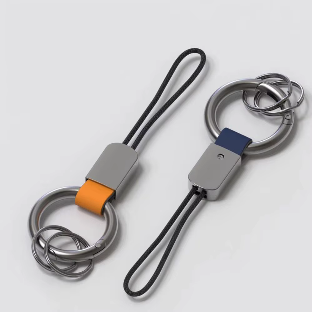 Porte-clés en cuir pour voiture, ceinture, mousqueton, porte-clés, lanière, accessoires automobiles