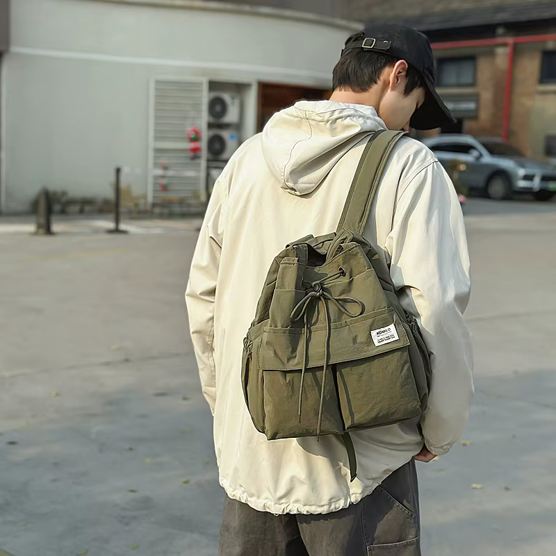 Voyage double usage petit sac à bandoulière double femmes léger à la mode marque collège étudiant classe déplacement simple montagne...